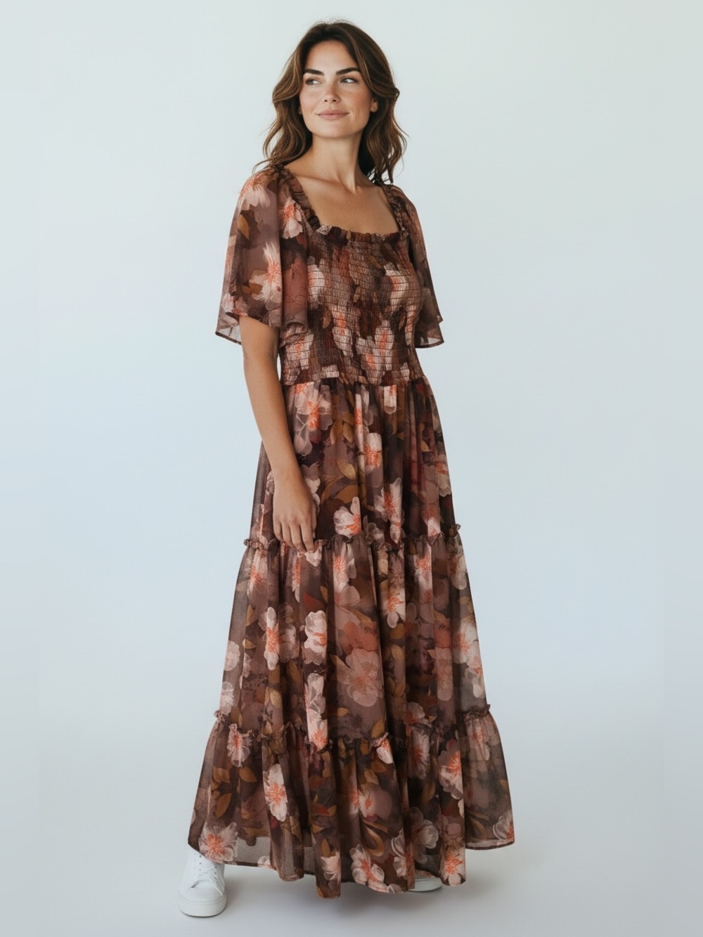 Baltic Born 3X South Hampton Smocked Floral Maxi Dress